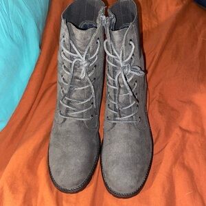 Market Spruce Gray Women's Lace-Up Boots Sz 9
